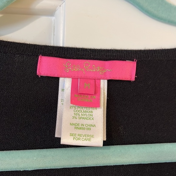 Lilly Pulitzer Ramona Fringe Sweater black size medium - Picture 3 of 8